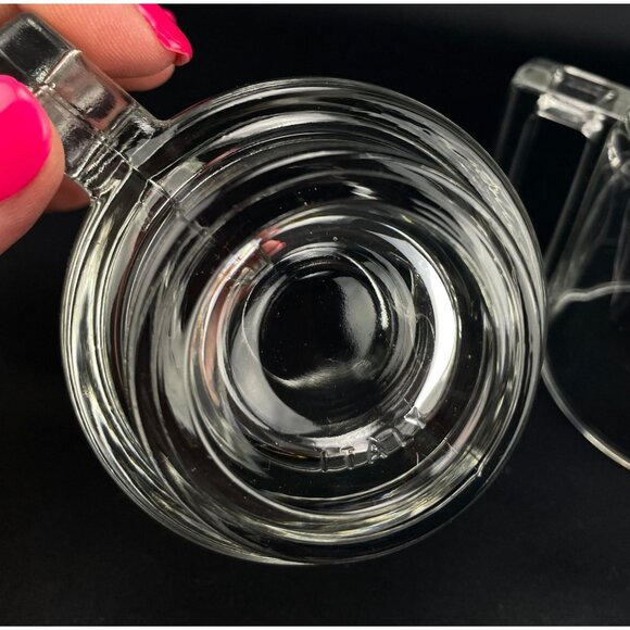 Vintage Fidenza Italy glass creamer, clear glass Joe Colombo, Mid Century 1960s - Picture 9 of 9